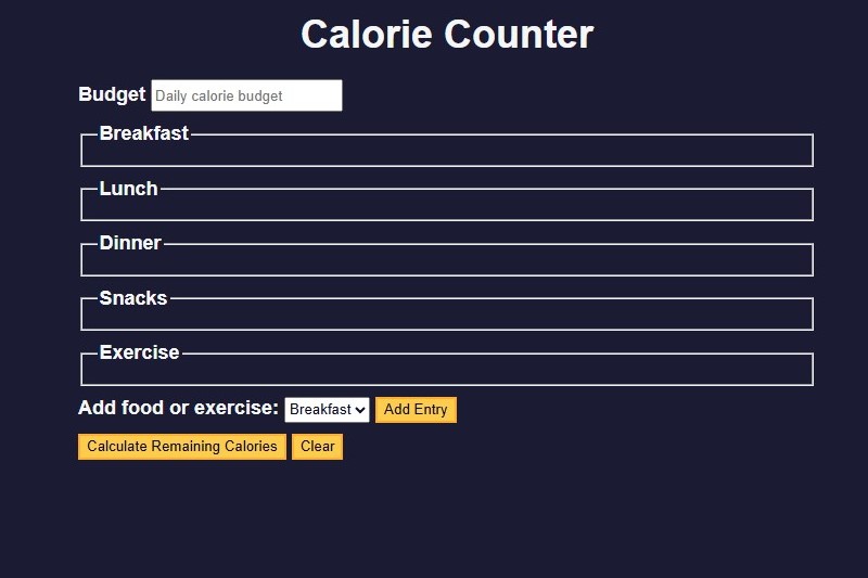 Calorie Counter Project